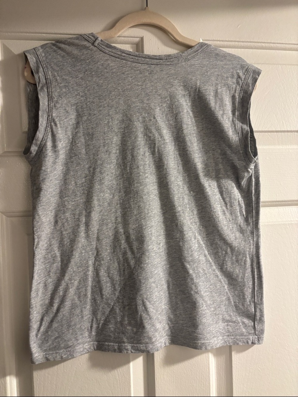 LOFT Light Gray V-Neck Cap Sleeve Tank Top - Picture 4 of 4